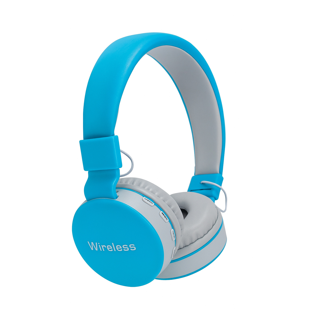 Helmet On-Ear Headphones with MIC Bluetooth MP3&FM, Blue - Image 2