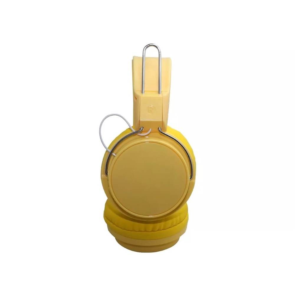 Helmet On-Ear Headphones with MIC Bluetooth Macaron HiFi, Yellow - Image 3