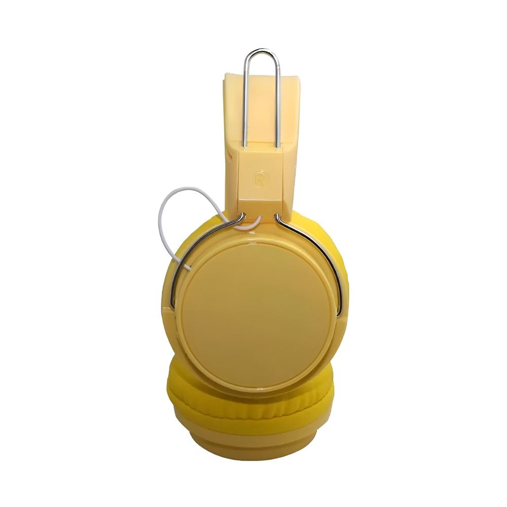 Helmet On-Ear Headphones with MIC Bluetooth Macaron HiFi, Yellow (Damaged Box) - Image 3