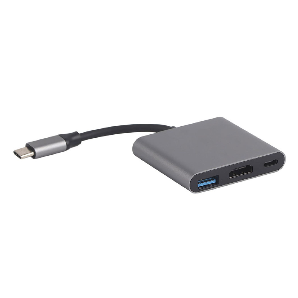 Helmet Adapter Type-C to USB3.0+HDMI+PD, HC-04, Grey - Image 2