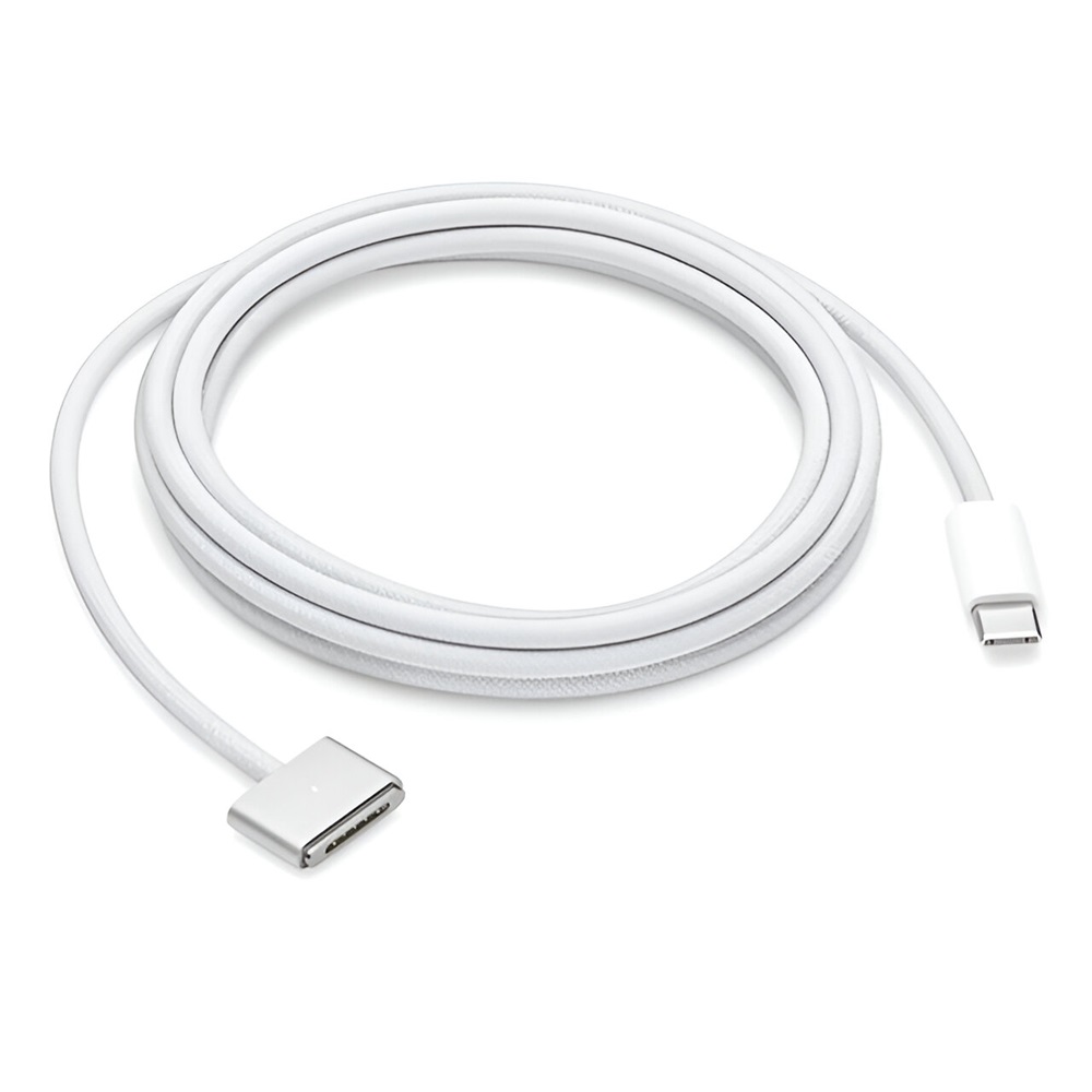 Helmet Cable Nylon Type-C to MagSafe 3, 2m, Silver - Image 2