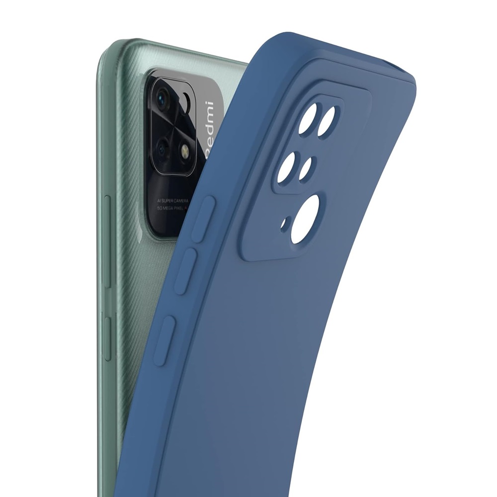Helmet Case Liquid Silicone Redmi 10C, Blue - Image 3