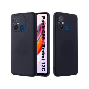Helmet Case Liquid Silicone Redmi 12C, Black
