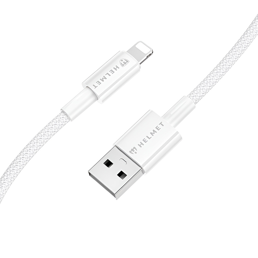 Helmet Cable USB to Lightning 20W 1.5M Nylon Series, Grey - Image 2