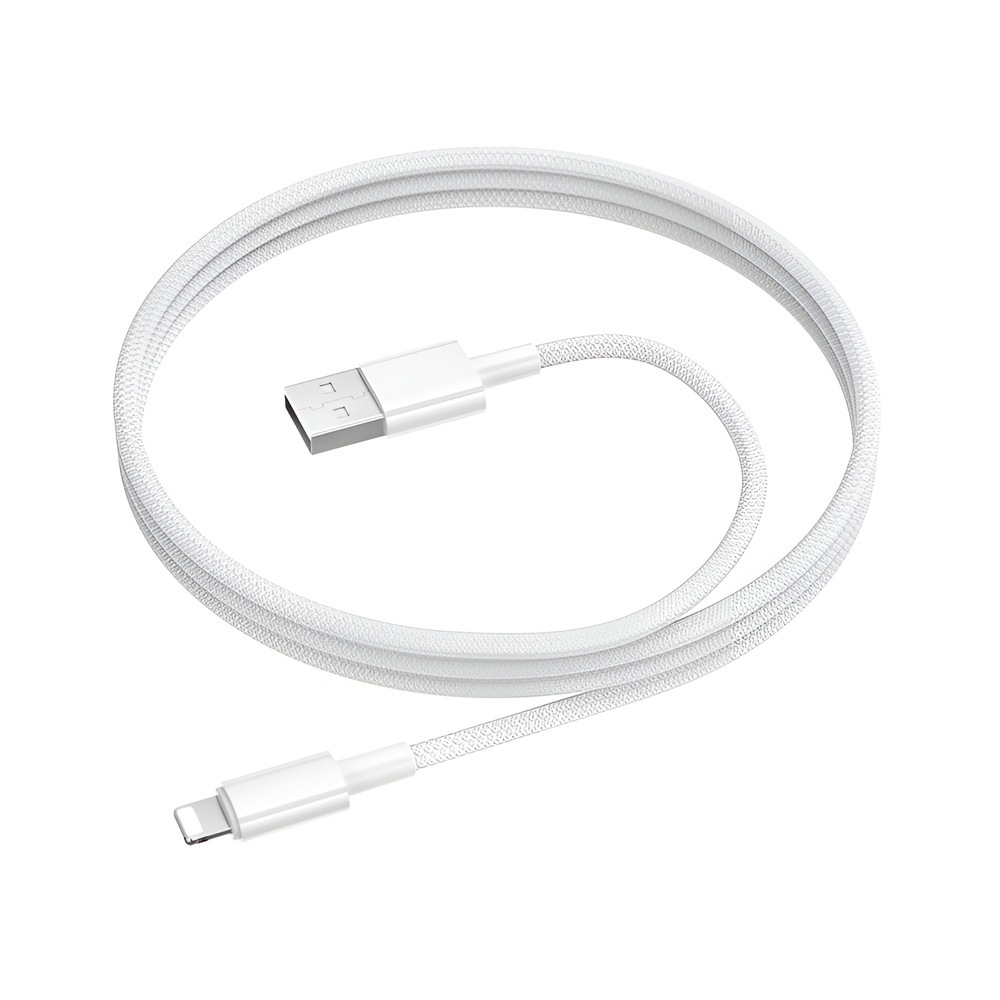Helmet Cable USB to Lightning 20W 1.5M Nylon Series, Grey - Image 3