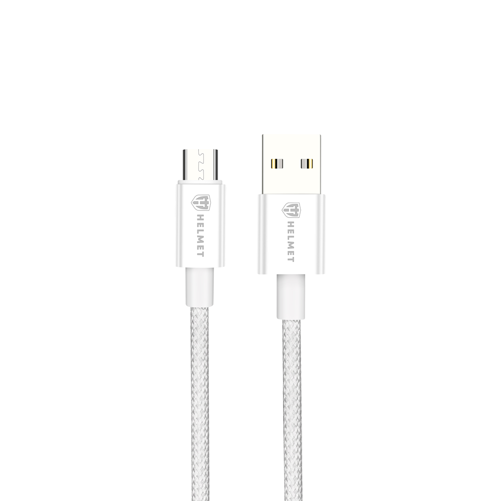 Helmet Cable USB to Micro-USB 20W 1.5M Nylon Series, Grey