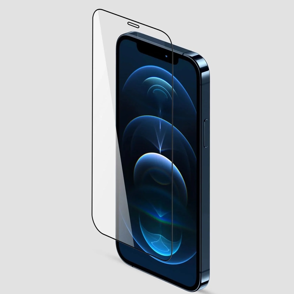 Helmet Diamond Glass 5D iPhone 12/12 Pro, Black - Image 2