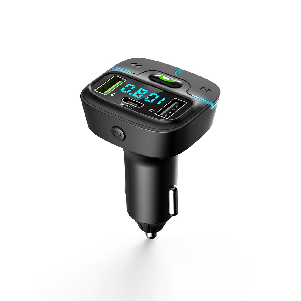 Helmet FM Transmitter with Car Charger G32, Black - Image 2