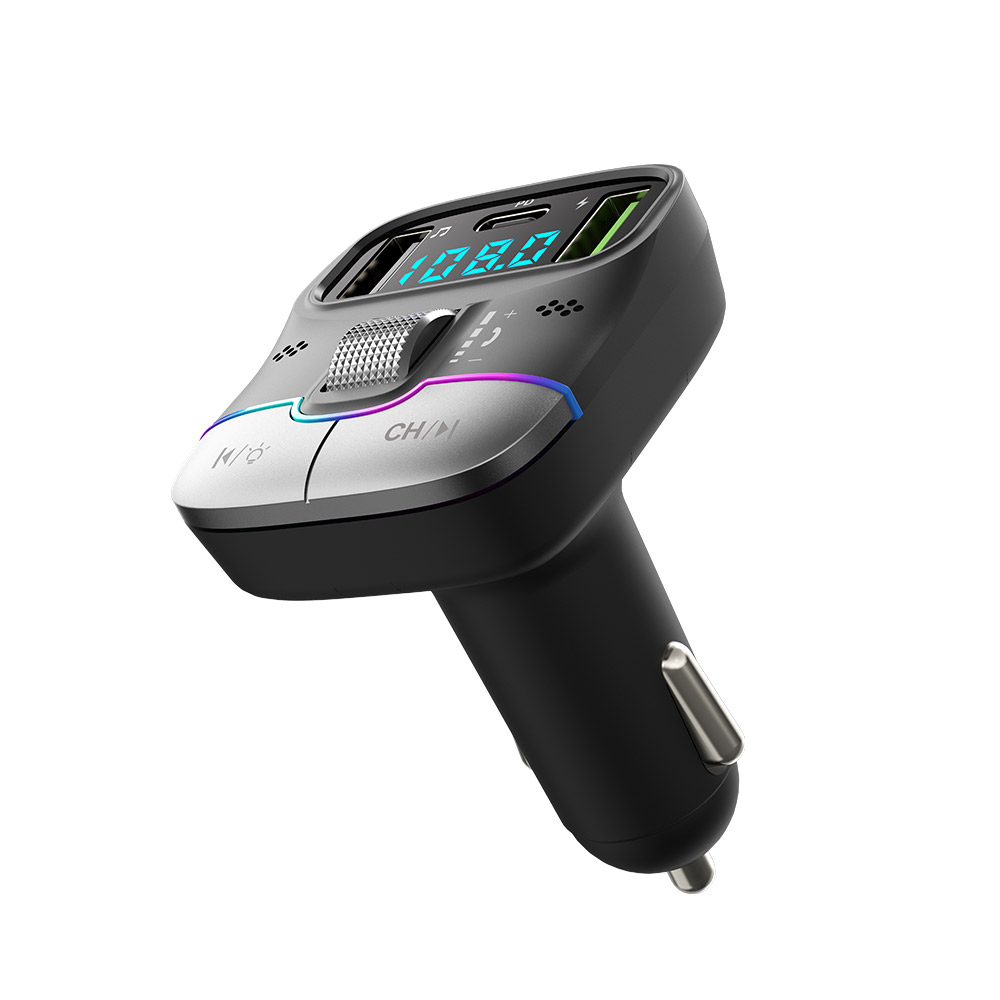 Helmet FM Transmitter 2*USB+1*PD 25W G40, Black - Image 3