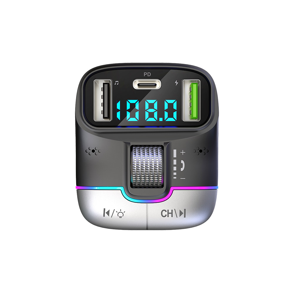 Helmet FM Transmitter 2*USB+1*PD 25W G40, Black - Image 4