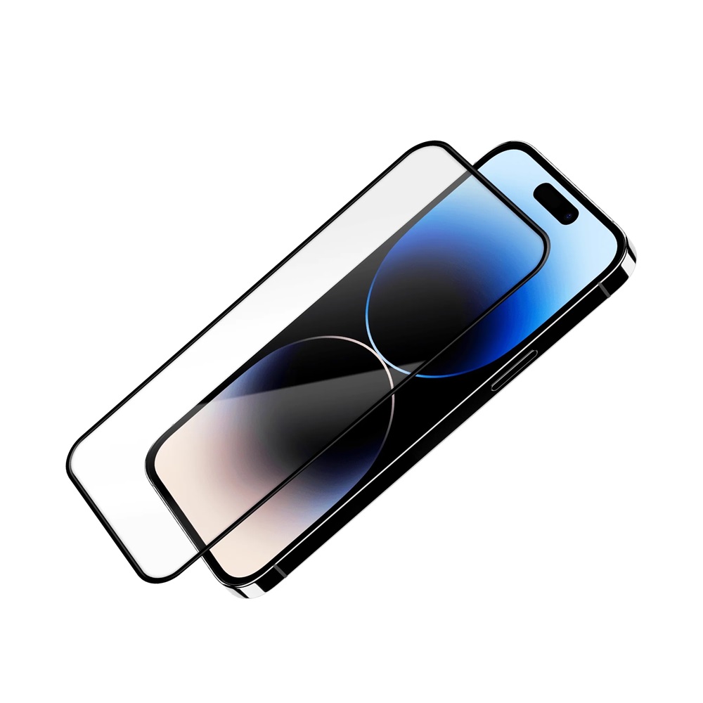 Helmet Diamond Glass 5D iPhone 14 Pro, Black - Image 2