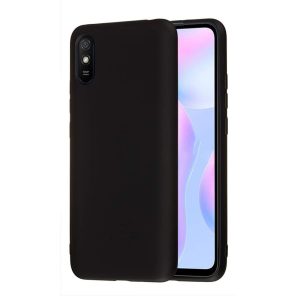 Helmet Case Liquid Silicone Xiaomi Redmi 9A, Black