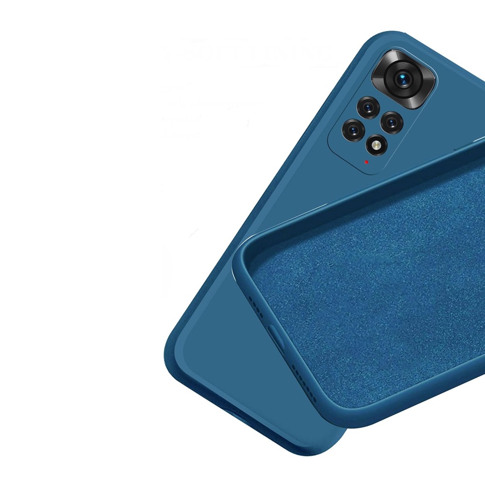 Helmet Case Liquid Silicone Xiaomi Redmi Note 11, Blue - Image 2