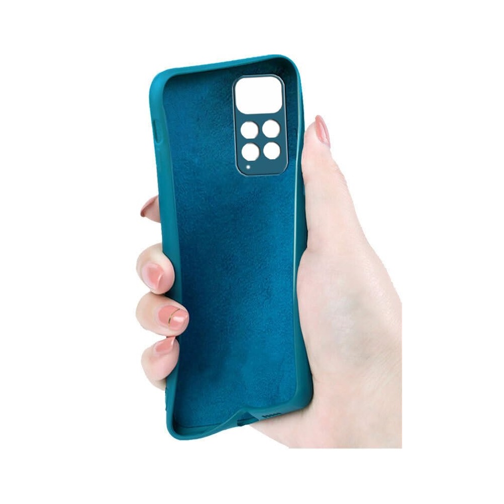 Helmet Case Liquid Silicone Xiaomi Redmi Note 11, Blue - Image 3