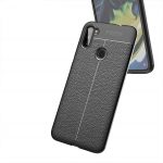 Helmet Case Leather Texture Samsung A11, Black