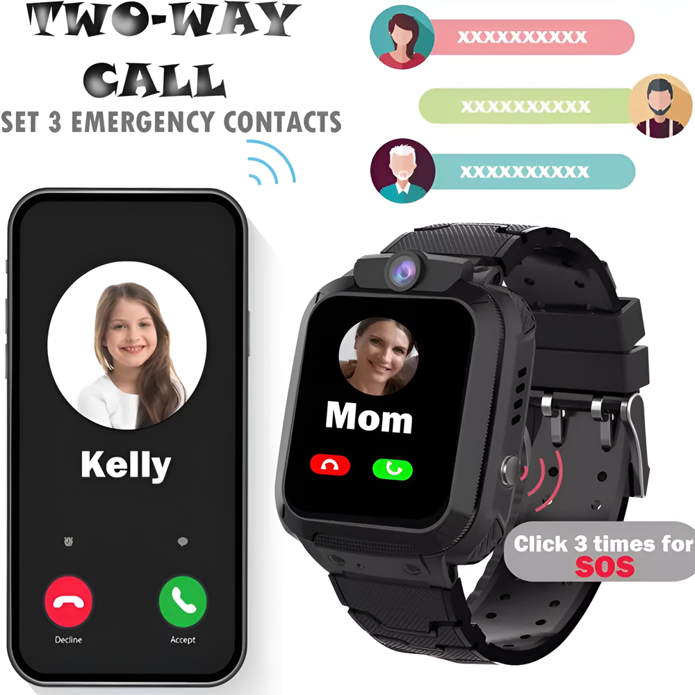 Helmet Smart Kids Watch 2G-TD27, Black - Image 3