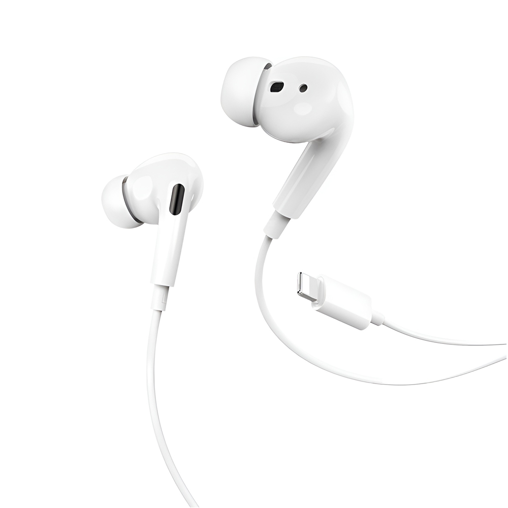 Hoco Earphones Lightning with Mic M1 Pro, White