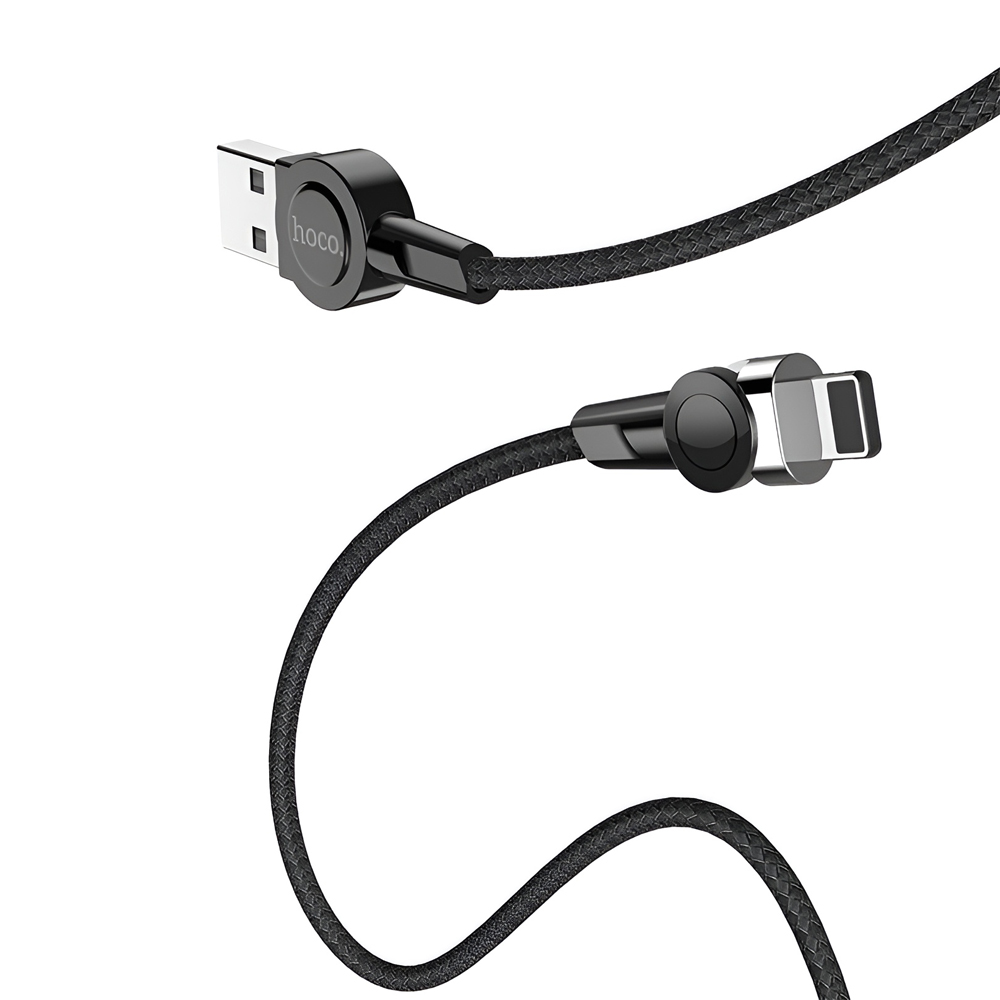 Hoco Cable USB to Lightning S8 Magnetic 2.4A 1.2m, Black - Image 3