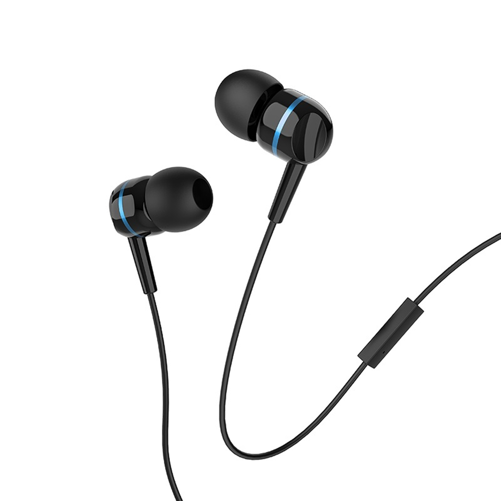 Hoco Set (On-Ear Headphones + Earphones) 3.5mm W24, Blue - Image 2