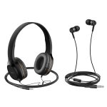 Hoco Set (On-Ear Headphones + Earphones) 3.5mm W24, Gold
