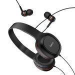 Hoco Set (On-Ear Headphones + Earphones) 3.5mm W24, Red