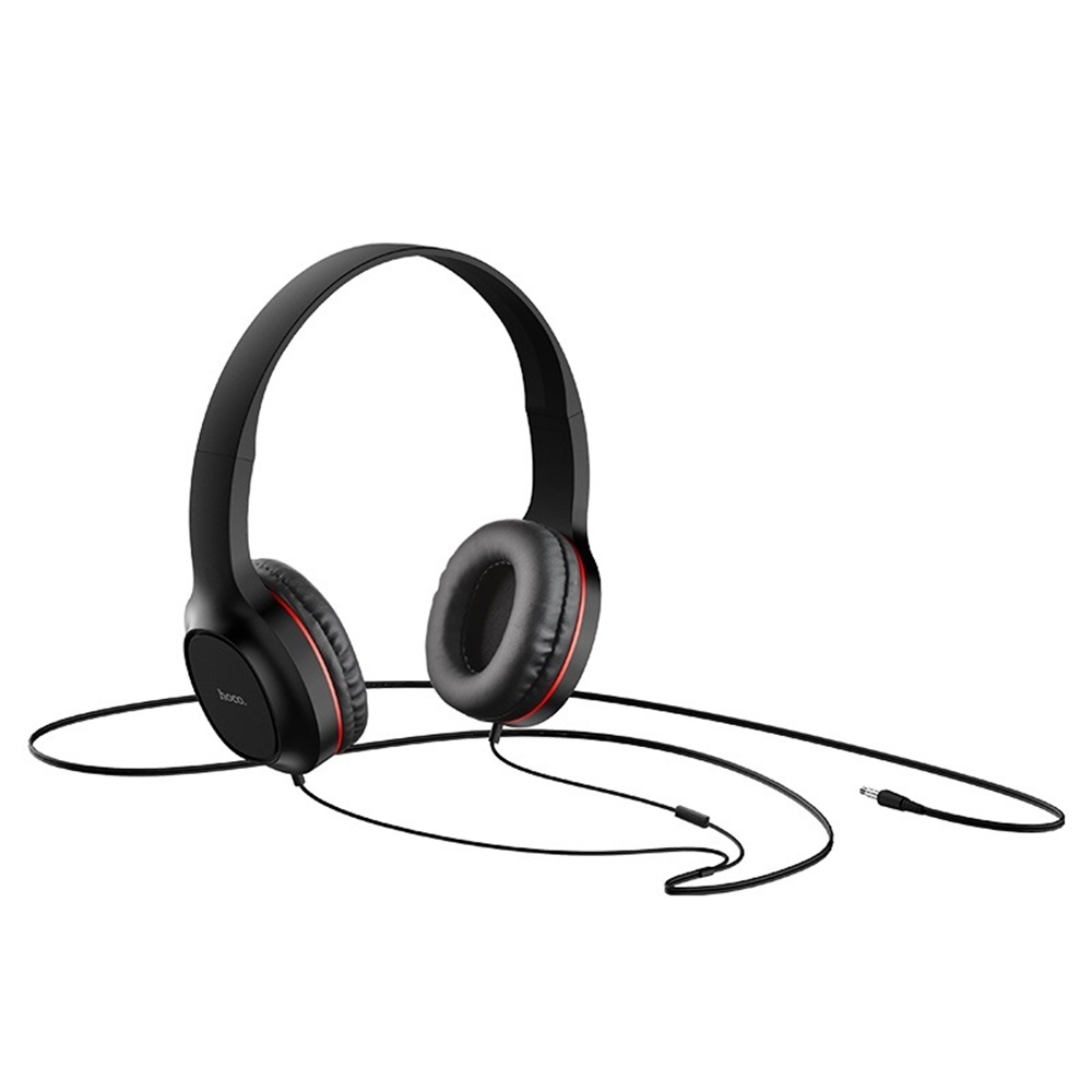 Hoco Set (On-Ear Headphones + Earphones) 3.5mm W24, Red - Image 2