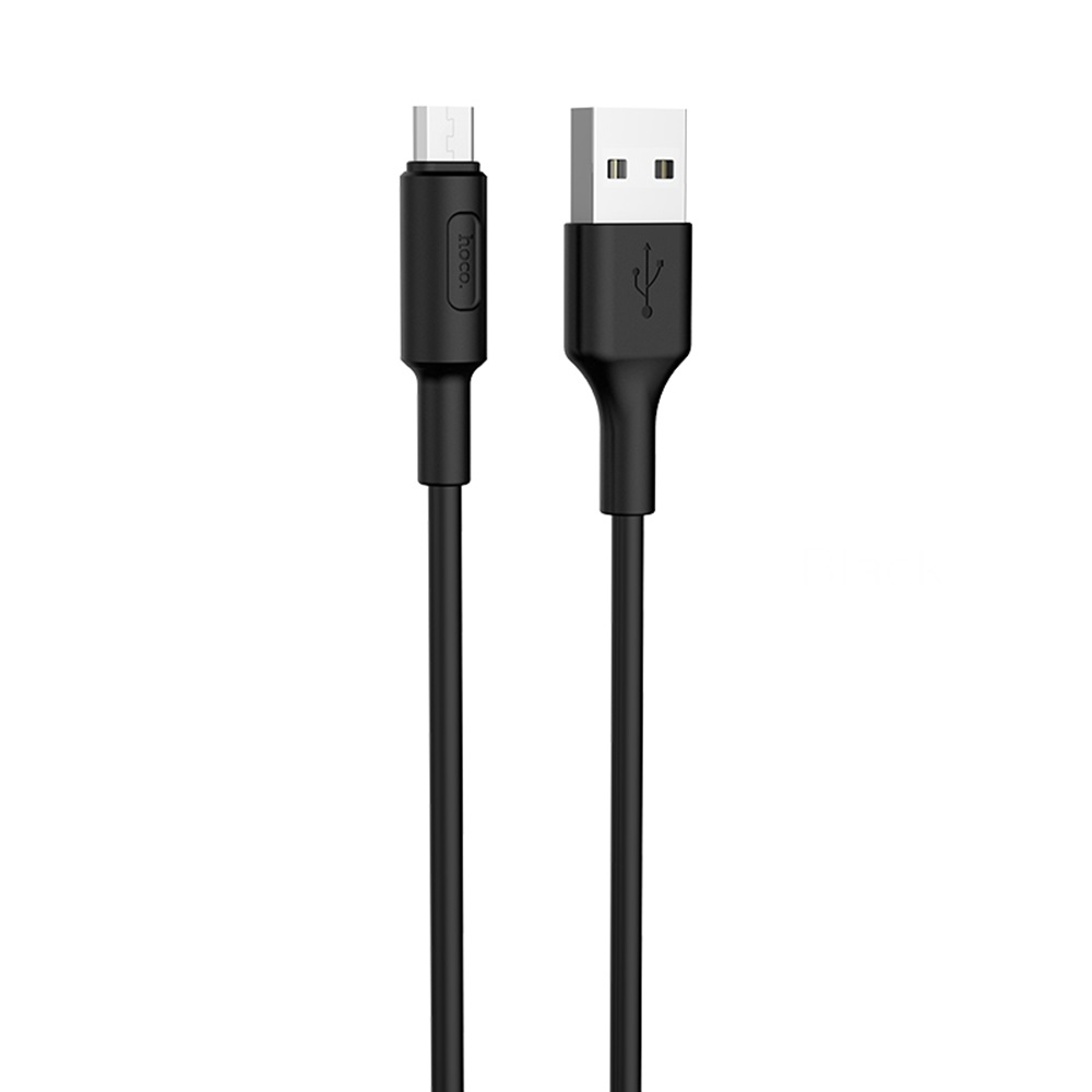 Hoco Cable USB to Micro USB X25 Soarer 2A 1m, Black - Image 2