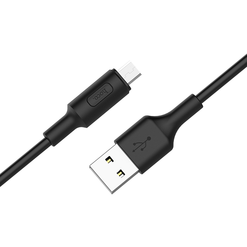 Hoco Cable USB to Micro USB X25 Soarer 2A 1m, Black - Image 3