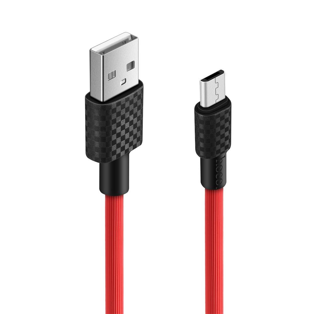 Hoco Cable USB to Micro USB X29 Superior 2A 1m, Red - Image 3