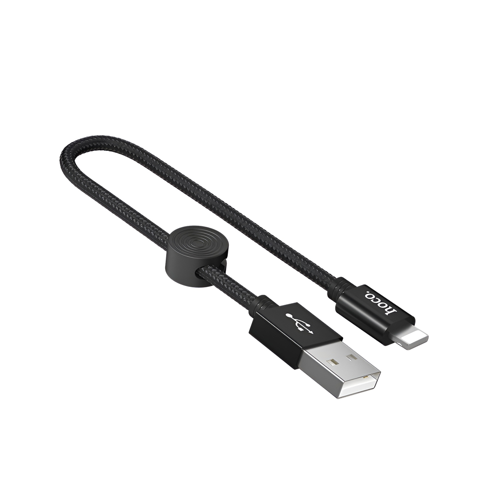 Hoco Cable USB to Lightning X35 Premium 2.4A 0.25m, Black - Image 2