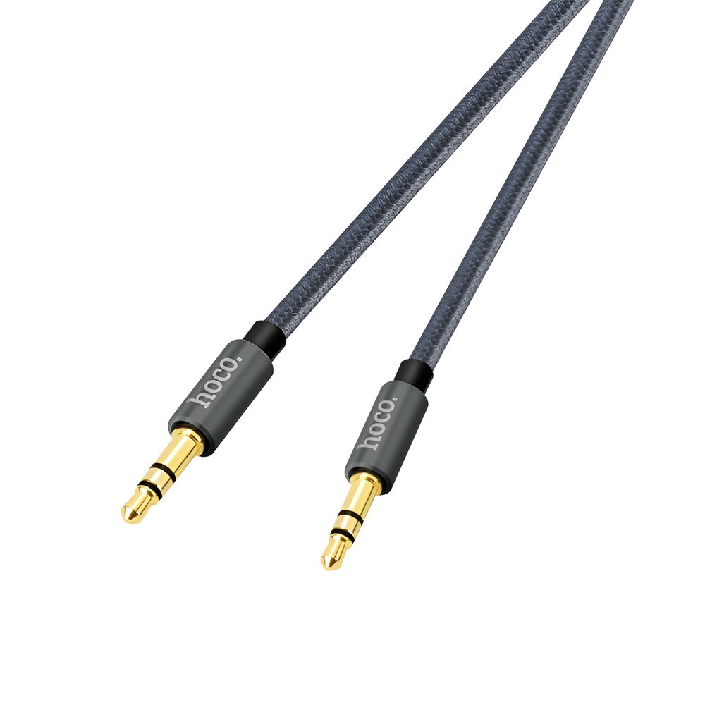 Hoco Cable Audio 3.5 to 3.5 UPA03, Nylon braided (L=1M), Metal Gray - Image 3