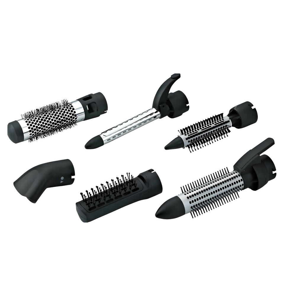 BROCK Hot Air Brush set with 6 tips HS 9006 RD, 1000W, Red - Image 2