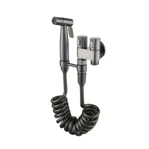 Hygienic Shower (watering can, hose, tee, bracket) 2 Meters, Black