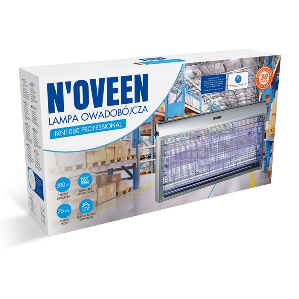 NOVEEN Insect killer lamp IKN1080 Professional, area up to 300 m2, Silver - Image 3