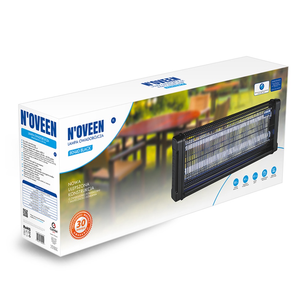 NOVEEN Insect killer lamp IKN40 2x20 Wat, area up to 180 m2 - Image 3