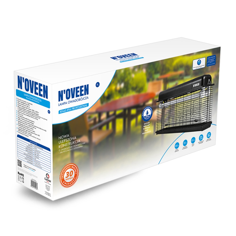 NOVEEN Insect killer lamp IKN45 IPX4 professional lampion, area up to 180 m2 - Image 2