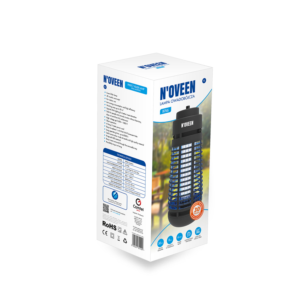NOVEEN Insect killer lamp IKN6 , area up to 50 m2 - Image 2