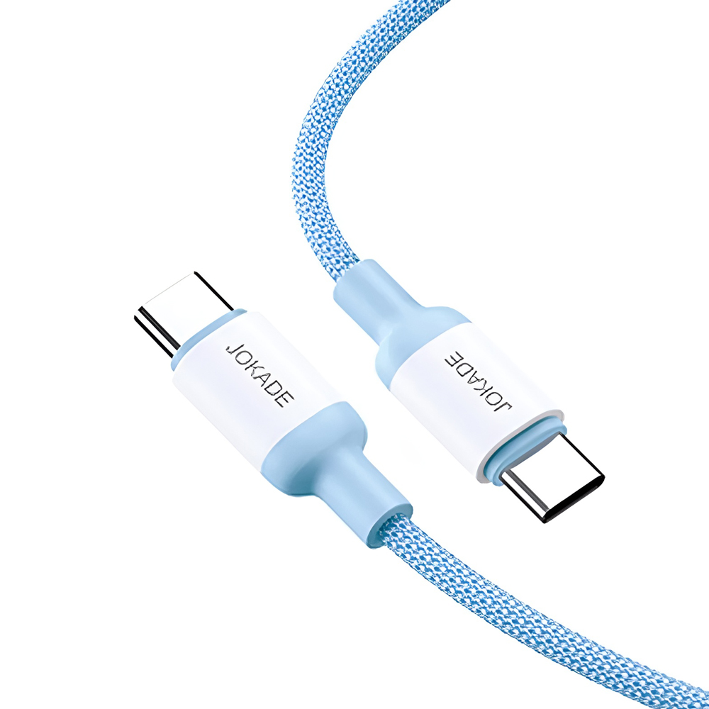 Jokade Cable Type-C to Type-C 5A 100W 1M JA014, Blue - Image 2