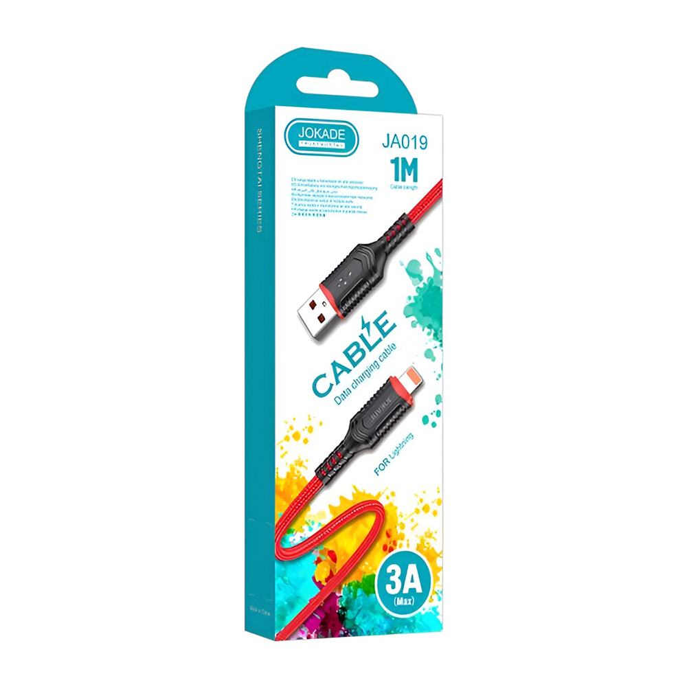 Jokade Cable USB-A to Lightning 3A 1m JA019, Red - Image 3