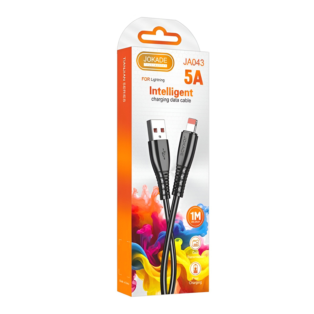 Jokade Cable USB-A to Lightning 5A 1M JA043, Black - Image 3