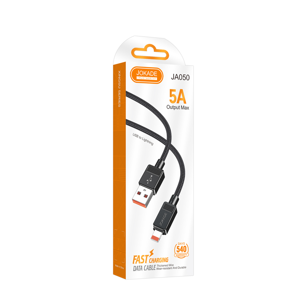 Jokade Cable USB-A to Lightning 5A 1m JA050, Black - Image 2