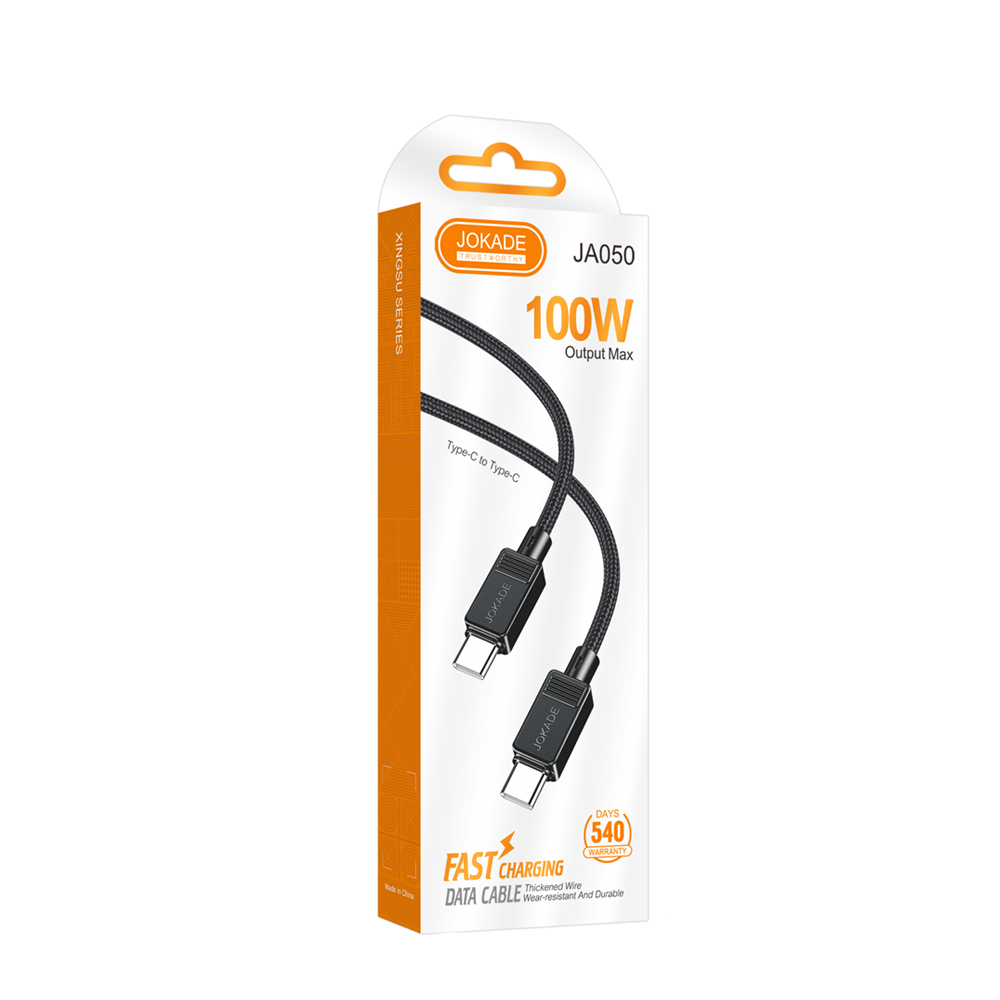Jokade Cable Type-C to Type-C 5A 1m JA050, Black - Image 2