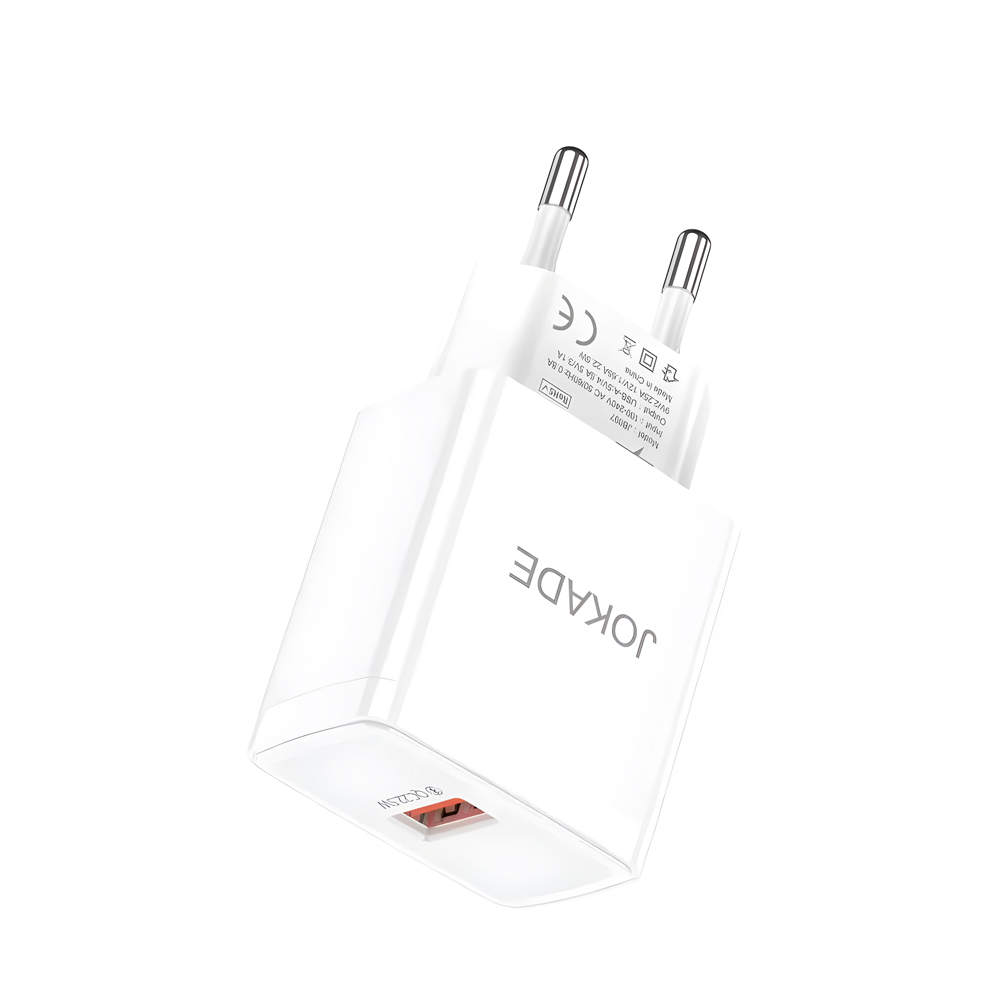 Jokade Wall Charger 1*USB-A, 3A, 22.5, JB097, White - Image 2