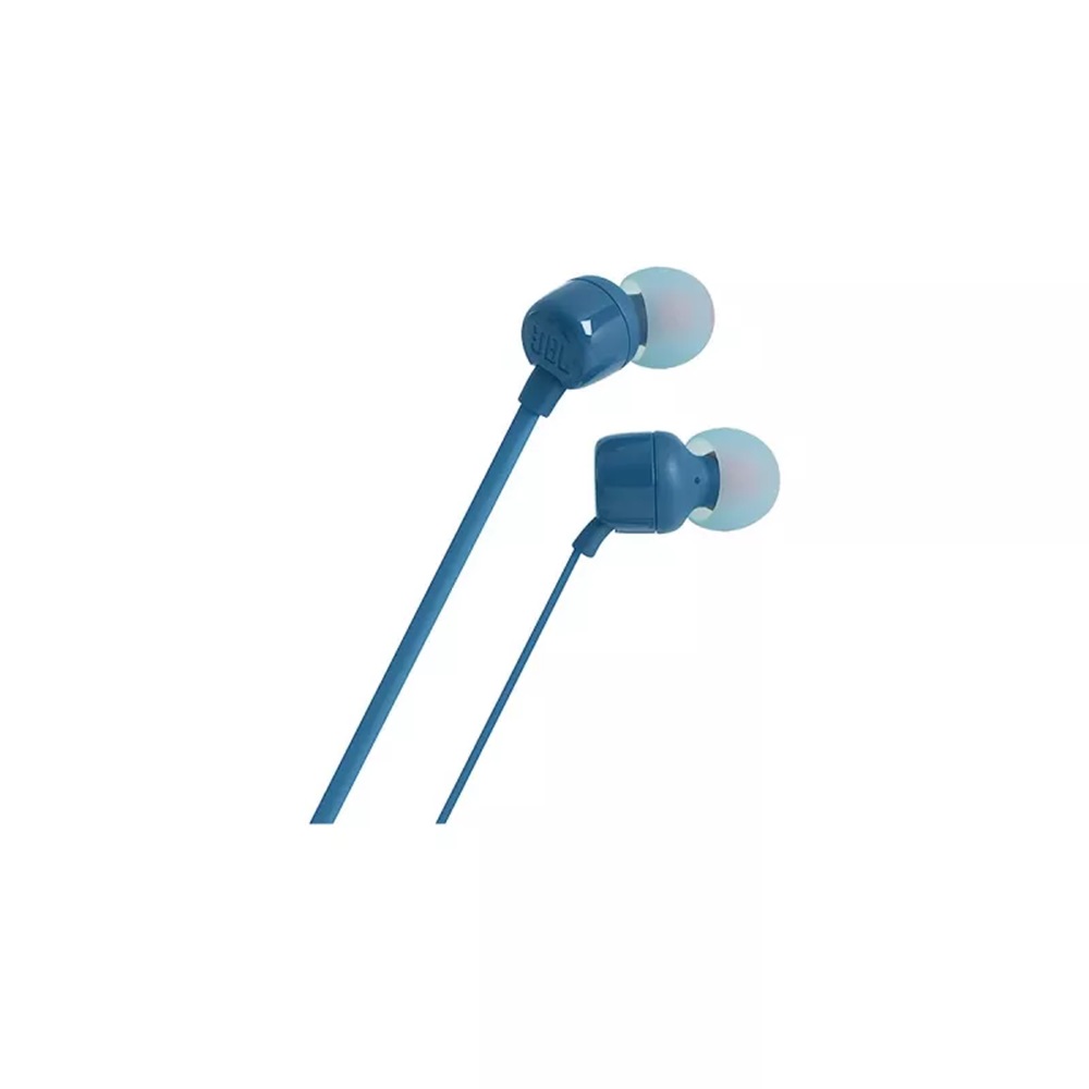 JBL Earphones 3.5mm with Mic Tune 110, Blue - Image 3