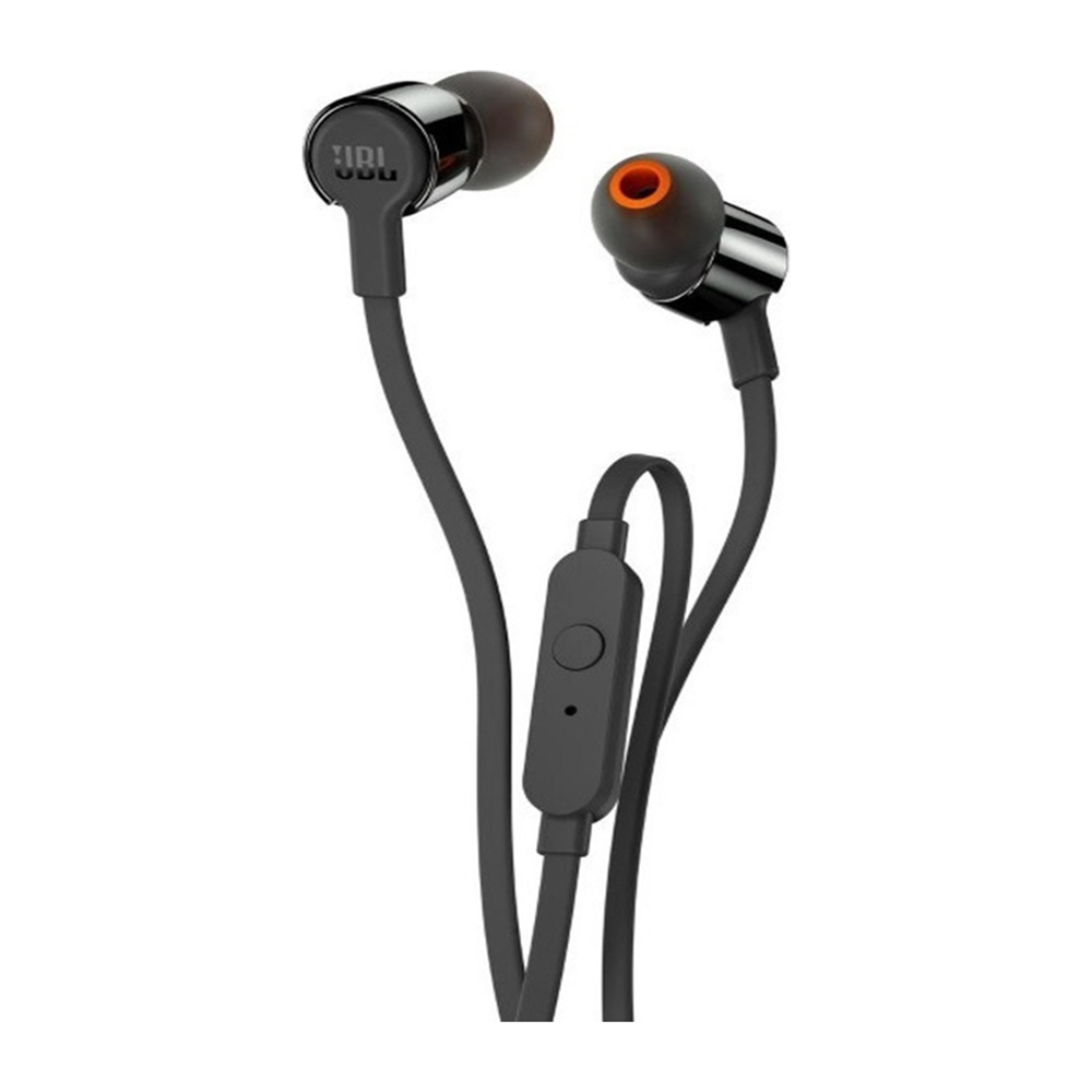 JBL Earphones 3.5mm with Mic Tune 110, Black - Image 2