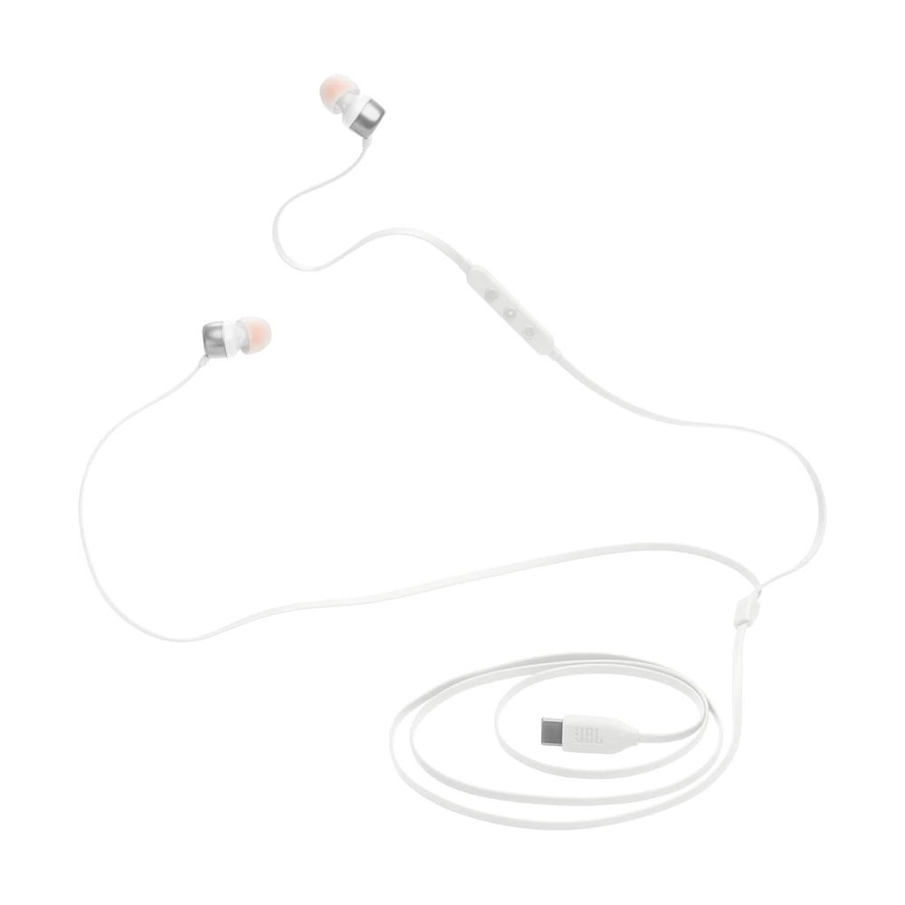 JBL Earphones Type-C with Mic Tune 310C, White - Image 2