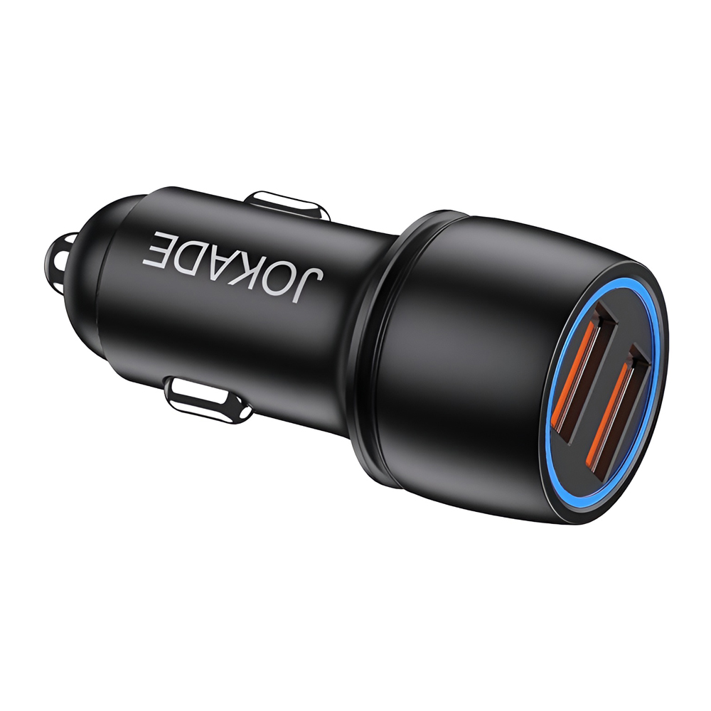 Jokade Car Charger 2*USB-A QC3.0 JH001, Black - Image 2