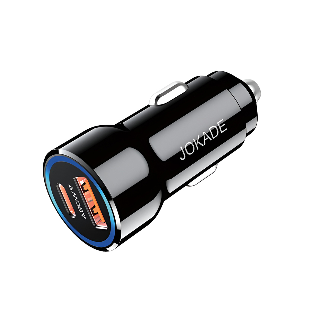 Jokade Car Charger 1*USB-A+1*Type-C 3.4A JH047, Black - Image 2