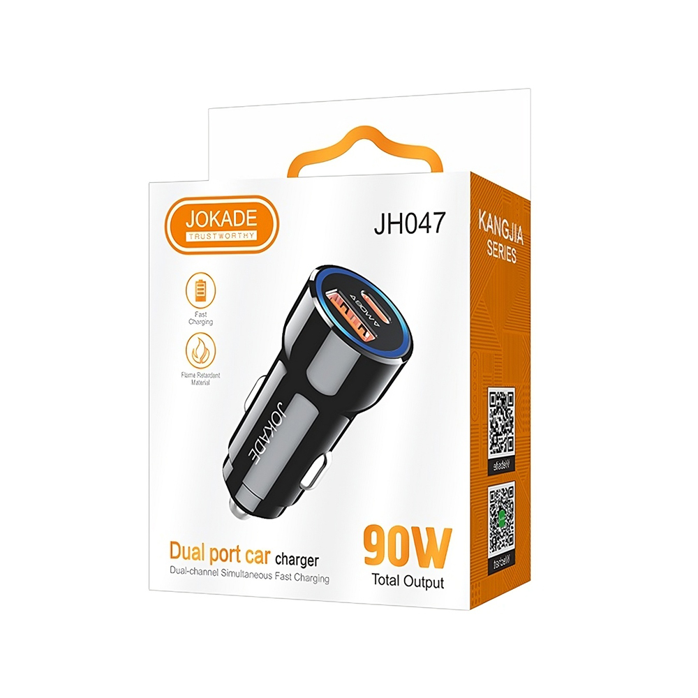 Jokade Car Charger 1*USB-A+1*Type-C 3.4A JH047, Black - Image 3