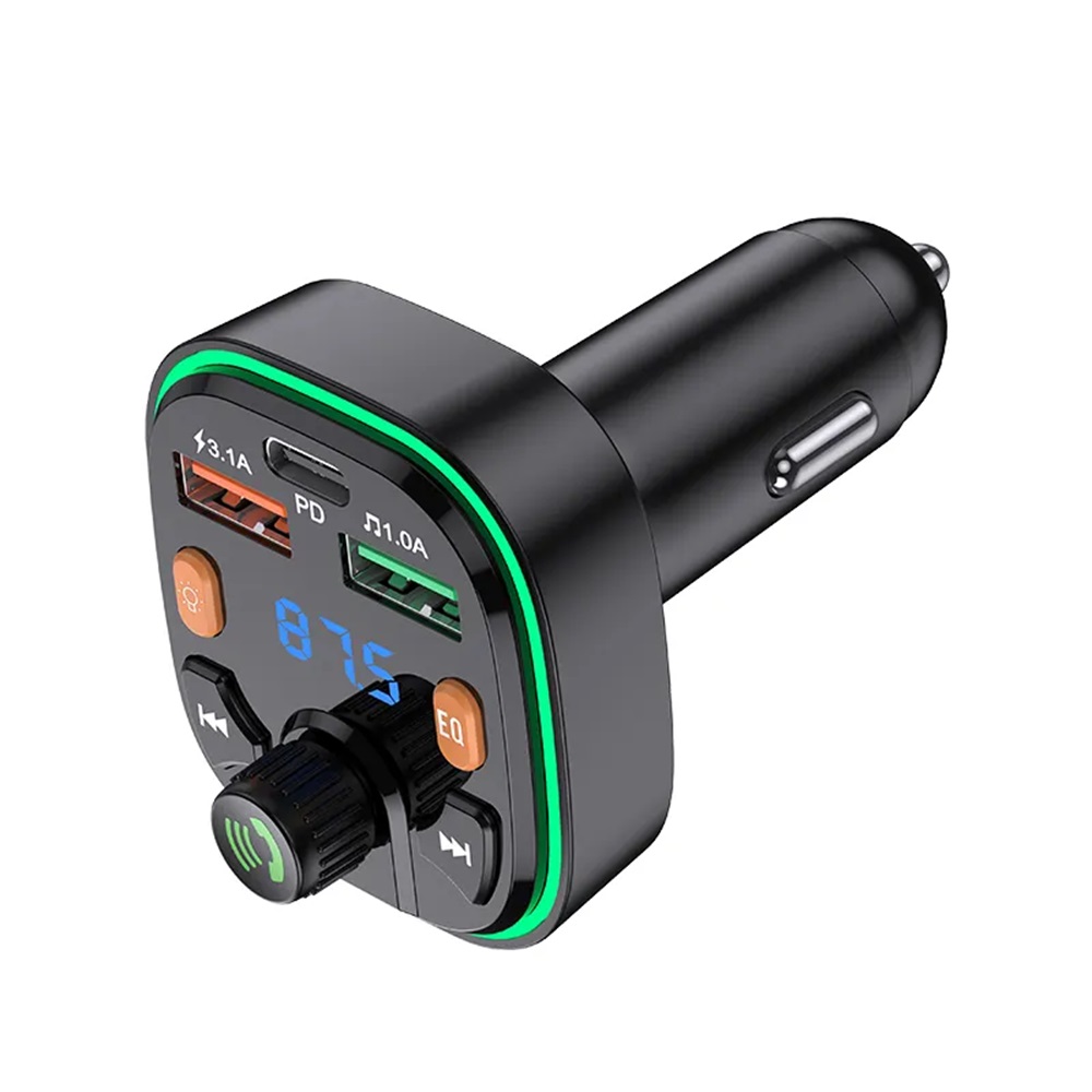 Jokade FM Transmitter with Car Charger 18W JH007, Black - Image 2
